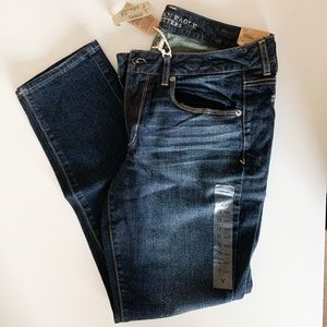 NWT, American Eagle, Dark Wash, Skinny, Size 12S